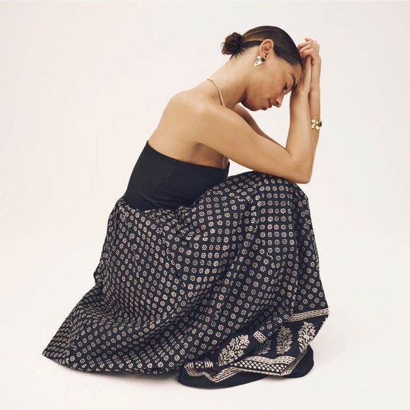 NWT J CREW Strapless mixy dress in block print - Picture 8 of 11